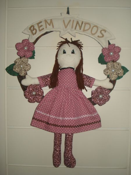 Molde Guirlanda Boneca Sentada