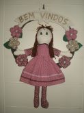 Molde Guirlanda Boneca Sentada
